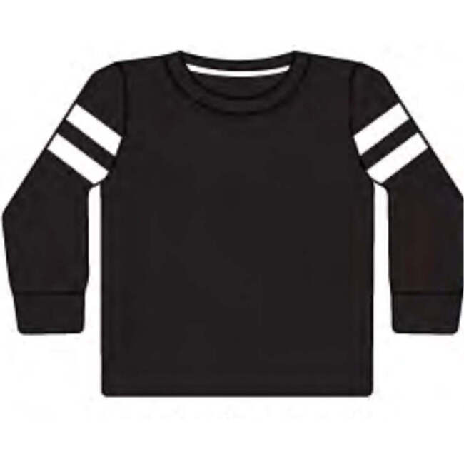 Kids Long Sleeve Striped Thermal Tee, Black