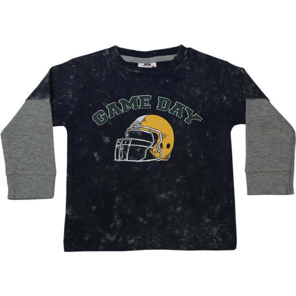 Kids Long Sleeve 2FER Enzyme Tee, Game Day