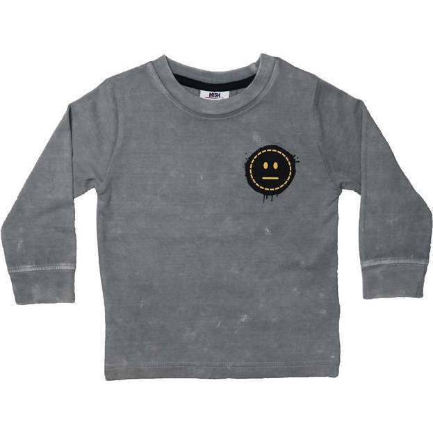 Kids Long Sleeve Enzyme Tee, Smiley