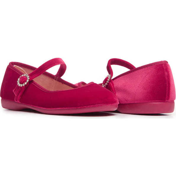 Holiday Velvet Mary Janes, Pink - Mary Janes - 2