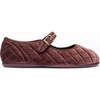 Classic Quilted Velvet Mary Janes, Chestnut - Mary Janes - 1 - thumbnail