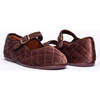 Classic Quilted Velvet Mary Janes, Chestnut - Mary Janes - 2