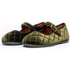 Classic Quilted Velvet Mary Janes, Olive - Mary Janes - 3