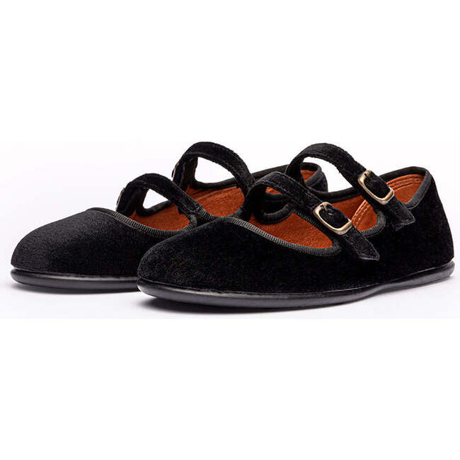 Classic Velvet Double Mary Janes, Black - Mary Janes - 3