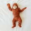 Organic Cotton Knit Baby Pants, Clay - Pants - 2