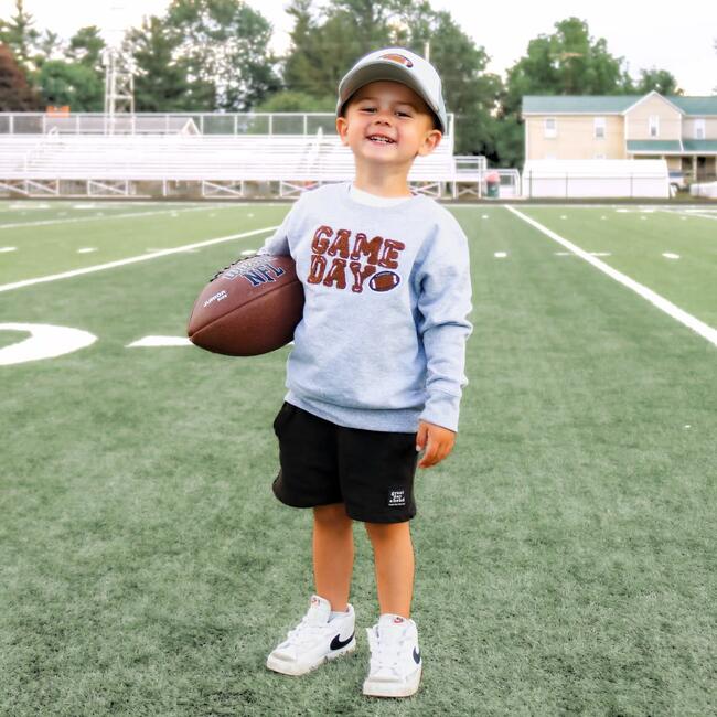 Game Day Patch Sweatshirt, Grey - Sweatshirts - 2