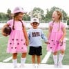 Football Sequin Short Sleeve Tutu Dress, Pink - Dresses - 3