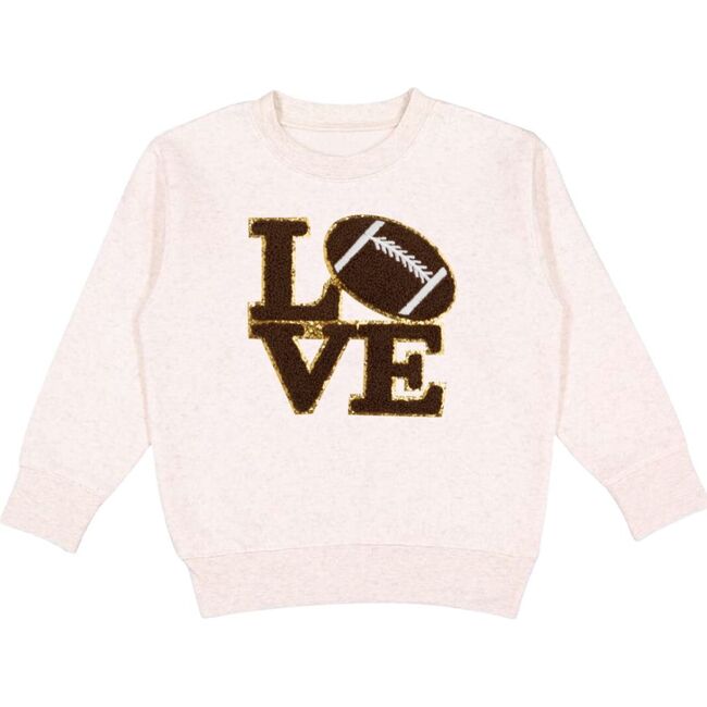 Football Love Patch Sweatshirt, Natural