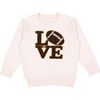 Football Love Patch Sweatshirt, Natural - Sweatshirts - 1 - thumbnail