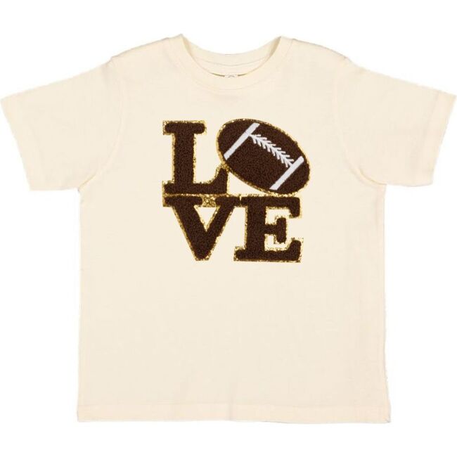 Football Love Patch Short Sleeve T-Shirt, Natural