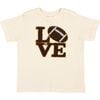 Football Love Patch Short Sleeve T-Shirt, Natural - T-Shirts - 1 - thumbnail