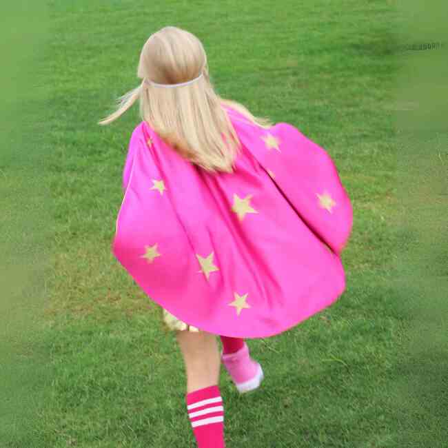 Superhero Star Cape + Mask Set, Pink - Costumes - 2