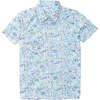 Hamptons Little Boy Surf Shirt, Blue - Shirts - 1 - thumbnail