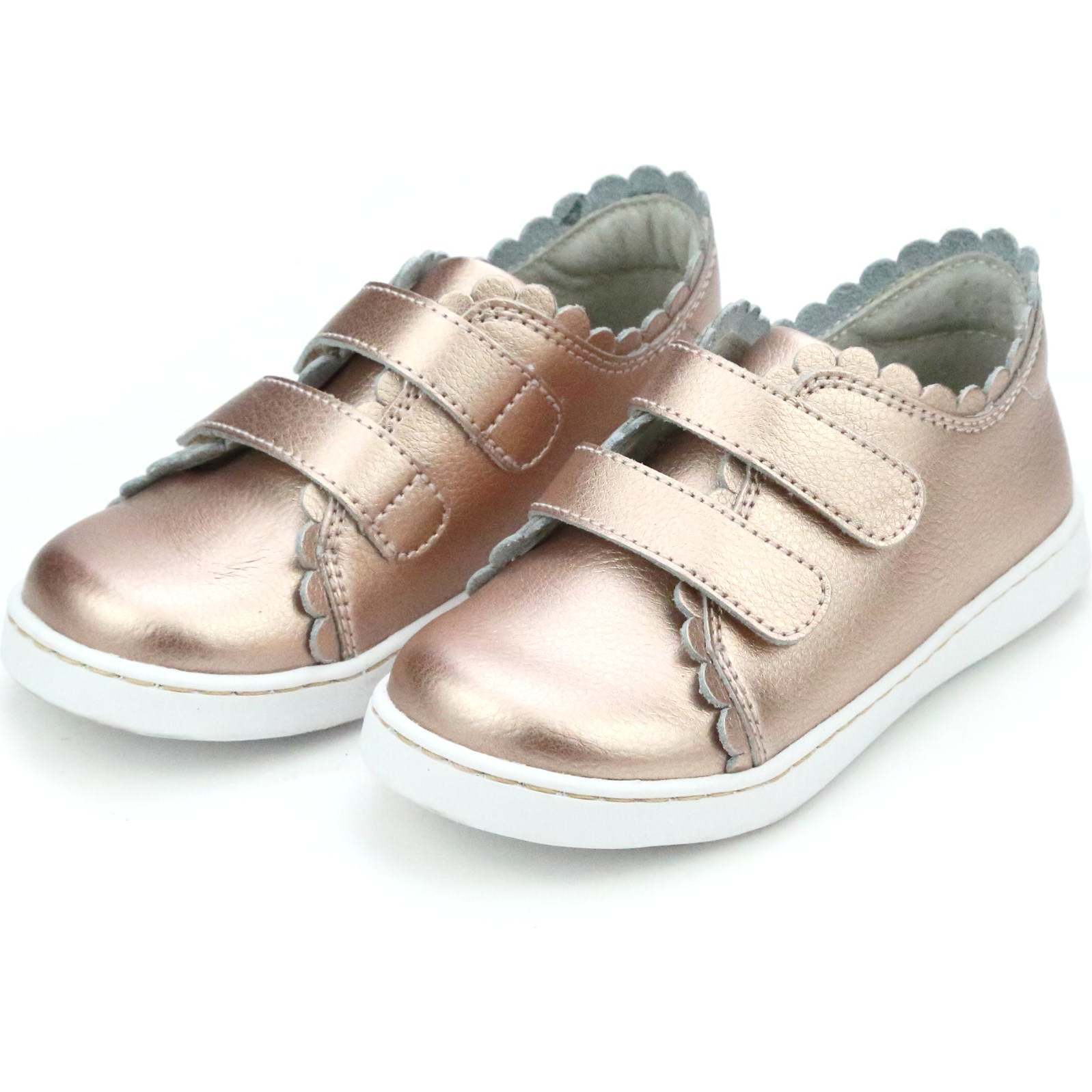 Caroline Scalloped Sneaker, Rosegold - Sneakers - 1