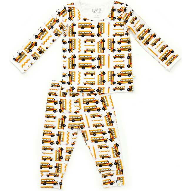 Long Sleeve Pajama Set, School Buses