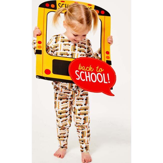 Long Sleeve Pajama Set, School Buses - Pajamas - 3