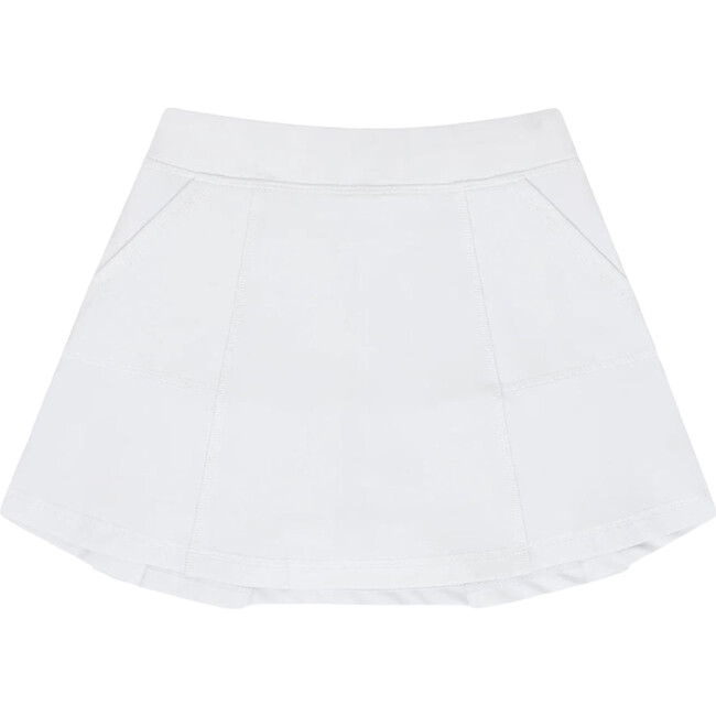 Sport UPF40 Back Pleat Skort, White