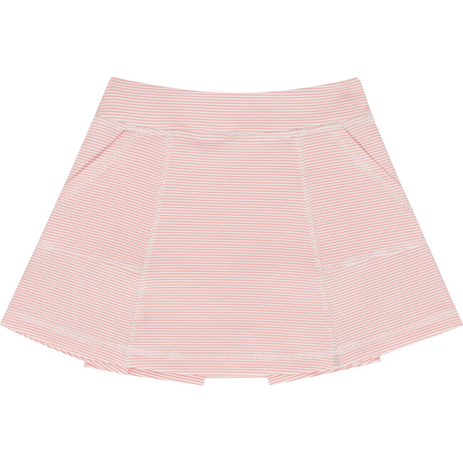 Sport Striped UPF40 Back Pleat Skort, Pink