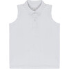 Sleeveless Polo T-Shirt, White - Polo Shirts - 1 - thumbnail