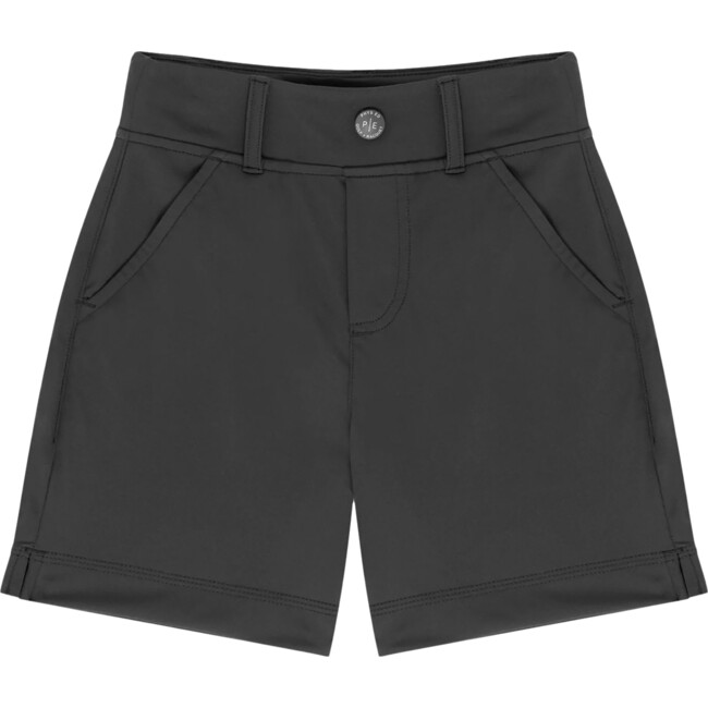 Sport Logo Button UPF40 Pull-On Short, Black