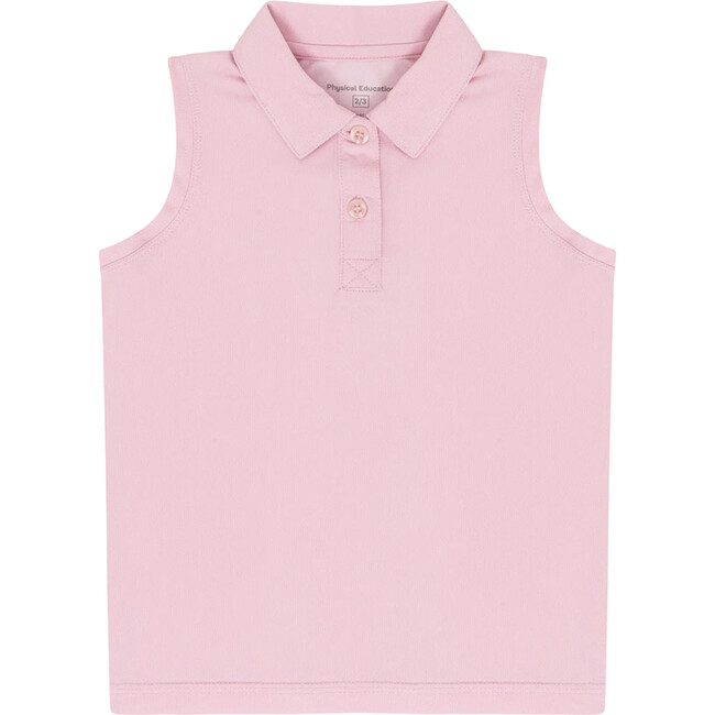 Sleeveless Polo T-Shirt, Pink