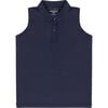 Sleeveless Polo T-Shirt, Navy - Polo Shirts - 1 - thumbnail