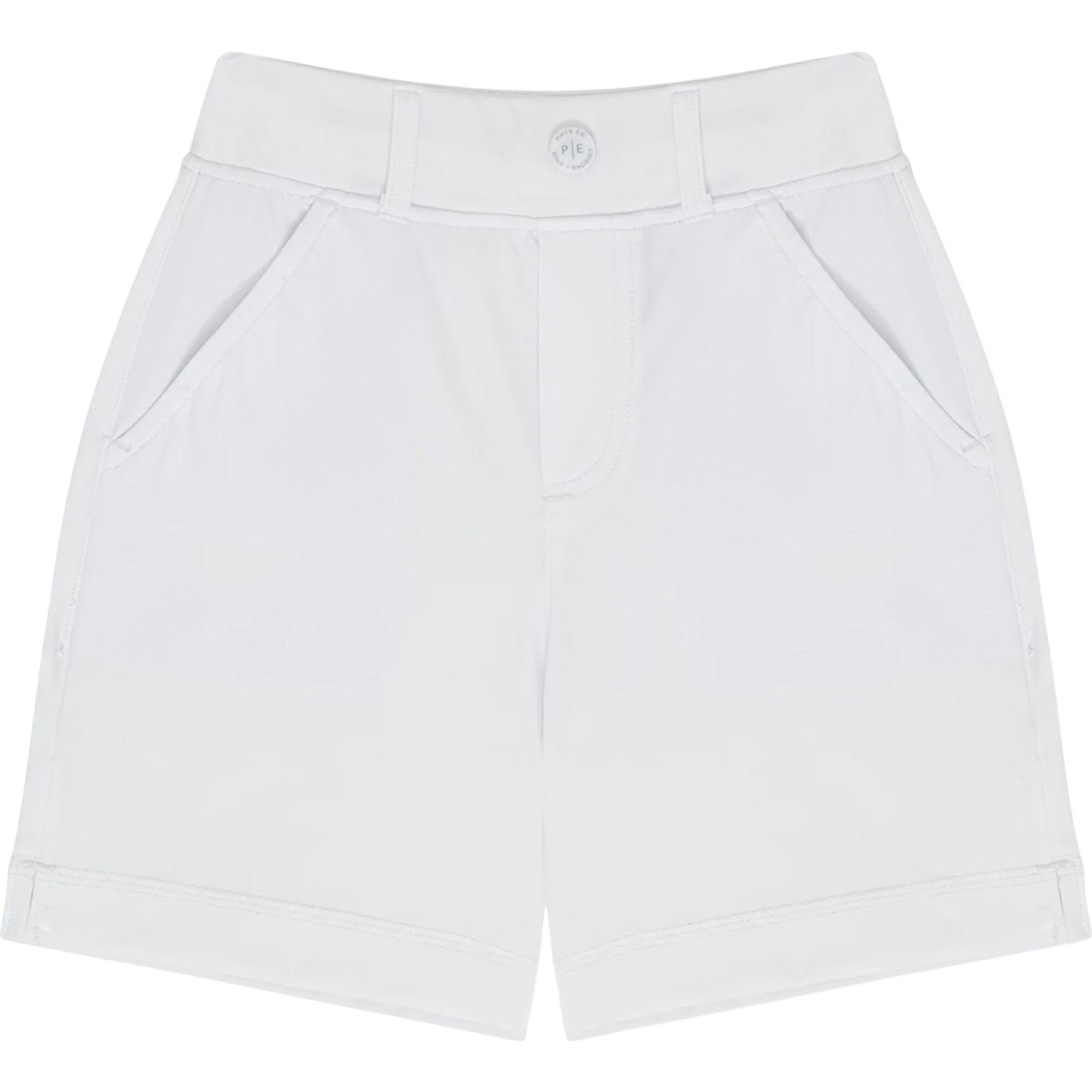 Sport Logo Button UPF40 Pull-On Short, White - Shorts - 1