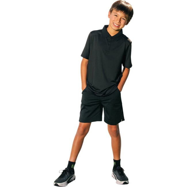 Short Sleeve Core Polo T-Shirt, Black - Polo Shirts - 2