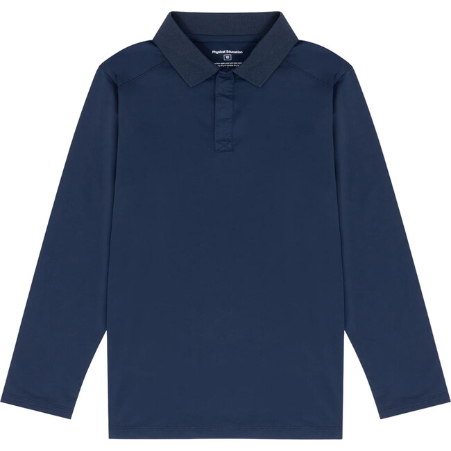 Long Sleeve Relaxed Fit Core Polo T-Shirt, Navy