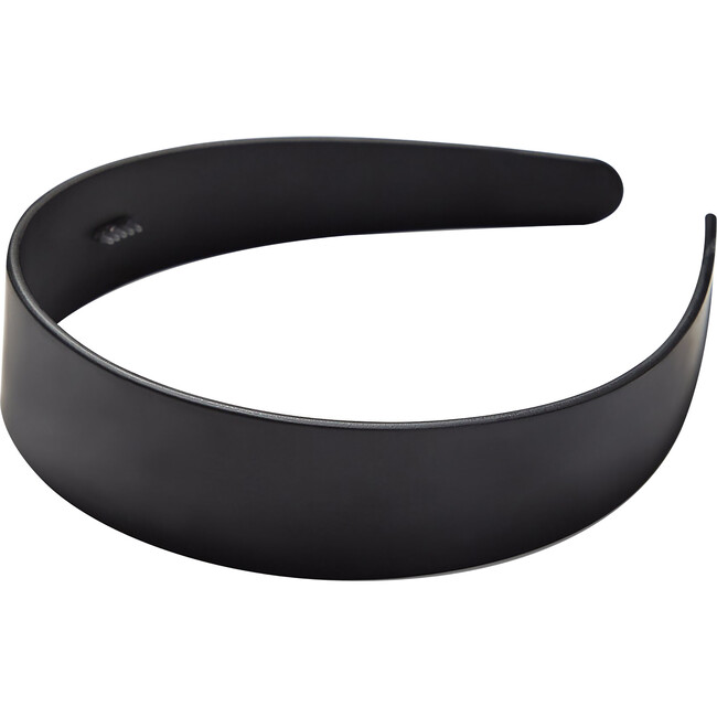 Wide Hand-Polished Headband, Black Matte