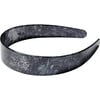 Wide Hand-Polished Headband, Obsidian - Headbands - 1 - thumbnail