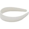 Wide Hand-Polished Headband, White Matte - Headbands - 1 - thumbnail