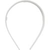 Wide Hand-Polished Headband, White Matte - Headbands - 2