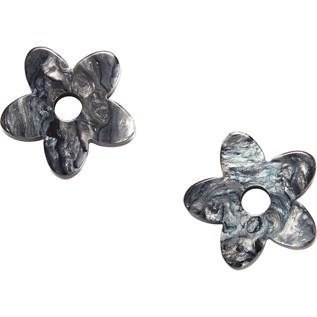 Petite Handmade Flower Charms, Obsidian