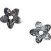 Petite Handmade Flower Charms, Obsidian - Earrings - 1 - thumbnail