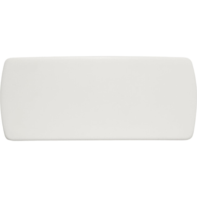 Jumbo Handcrafted Spring Clasp Box Barrette, White Matte