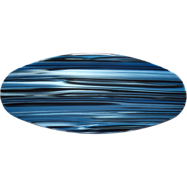 Jumbo Handcrafted Oversized Oval Barrette, Indigo