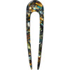 French Hand-Sculpted Hair Pin, Green Tortoise - Hair Accessories - 1 - thumbnail