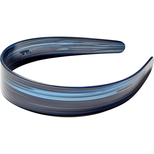 Wide Hand-Polished Headband, Indigo