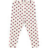 Girls Organic Elastic Waist Legging, Mini Half Hearts - Leggings - 1 - thumbnail