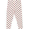 Girls Organic Elastic Waist Legging, Mini Half Hearts - Leggings - 5