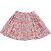 Theodore Elastic Ruffle Waist Skater Skirt, Pink Blossom - Skirts - 1 - thumbnail