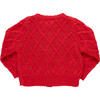 Girls Katrina Glitter Button Knit Sweater, Red - Sweaters - 6