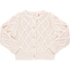 Girls Katrina Glitter Button Knit Sweater, Cream - Sweaters - 1 - thumbnail