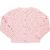 Girls Katrina Glitter Button Knit Sweater, Pink - Sweaters - 1 - thumbnail