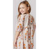 Evelyn Elastic Puff Sleeve Pleat Dress, Cloud Bouquet Floral - Dresses - 4