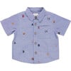 Boys Jack Embroidered Short Sleeve Collared Shirt, Varsity - Shirts - 1 - thumbnail