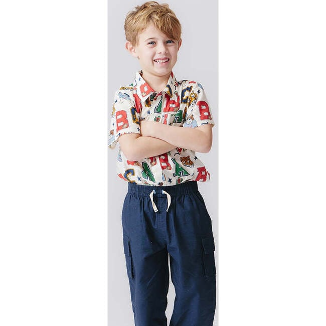 Boys Elastic Waist Pull-On Pant, Navy - Pants - 4