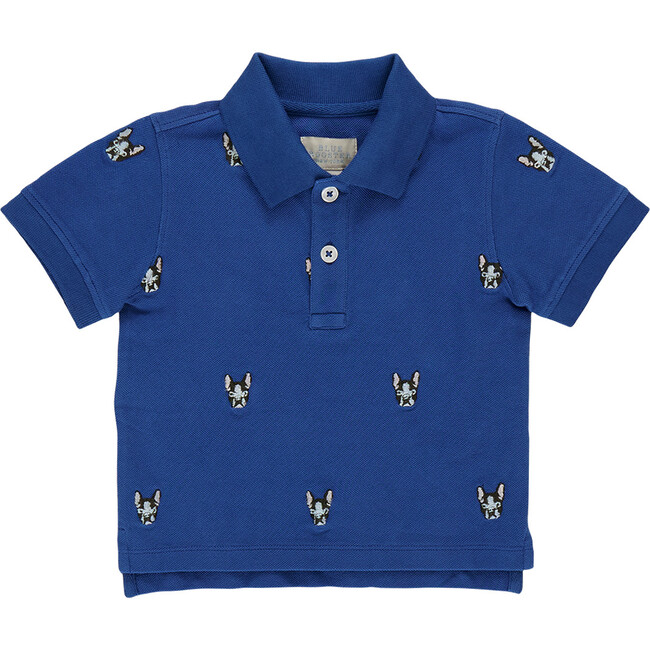 Boys Alec Embroidered Short Sleeve Shirt, Bulldog