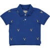 Boys Alec Embroidered Short Sleeve Shirt, Bulldog - Shirts - 1 - thumbnail